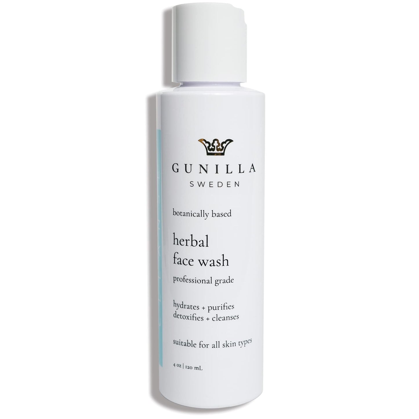 GUNILLA Herbal Face Wash - Very Gentle Daily Cream Cleanser for Dry, Normal, Sensitive Skin. Removes Dirt, Oil & Impurities. Plant-Based. Vegan. Natural. Concentrated 4.0 oz