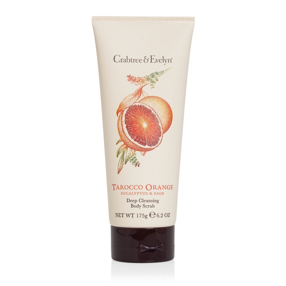 Crabtree & Evelyn Deep Cleansing Body Scrub, Tarocco Orange Eucalyptus and Sage, 6.2 oz