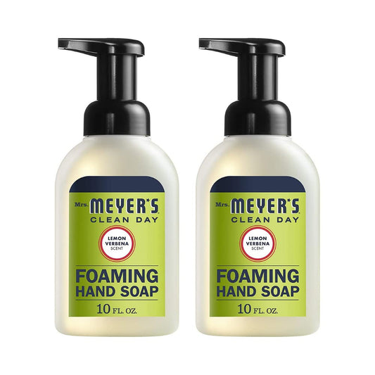 MRS. MEYER'S CLEAN DAY Foaming Hand Soap, Lemon Verbena Scent, 10 Fl oz (Pack of 2)