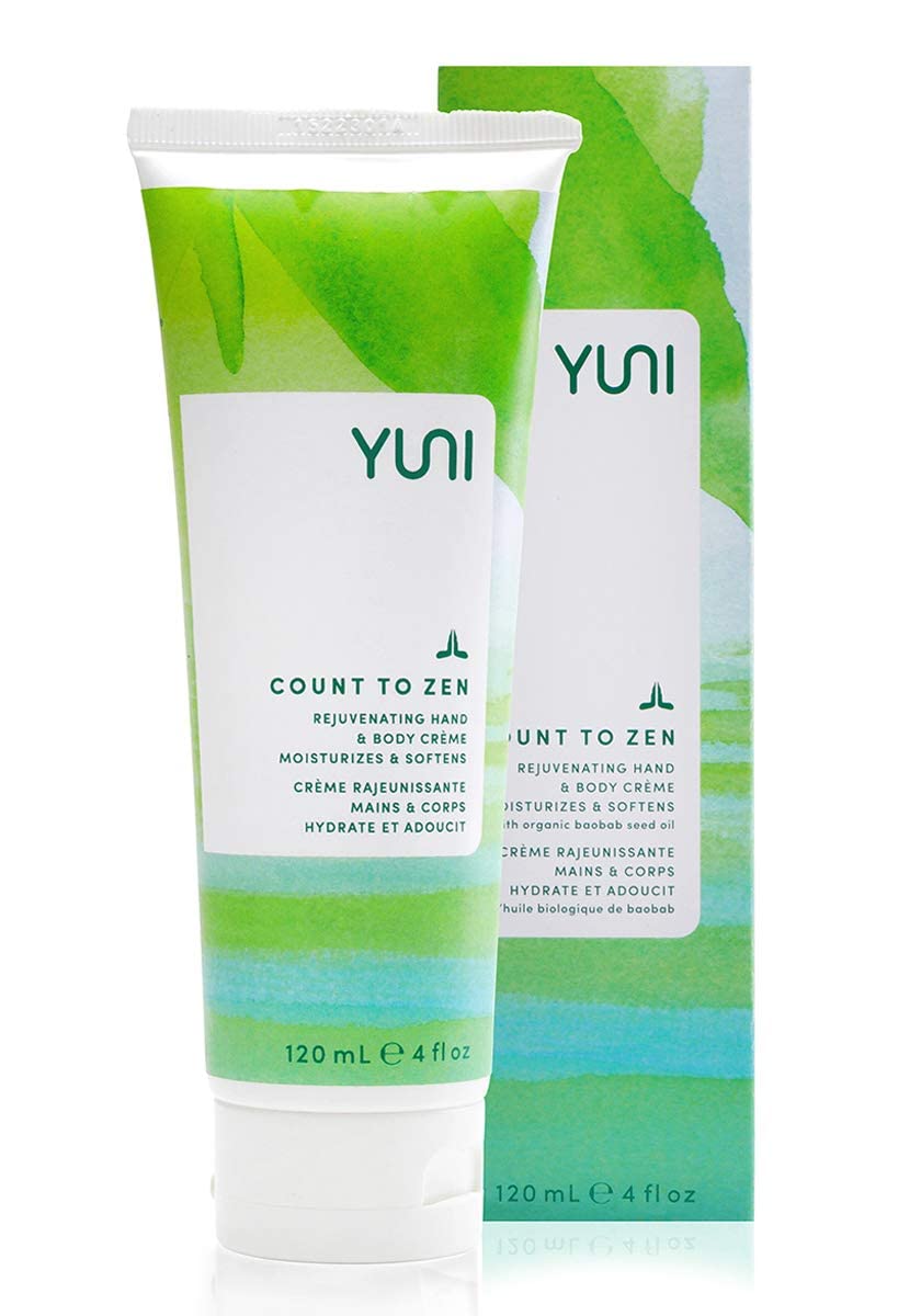 YUNI Beauty Hydrating Hand & Body Cream (4oz) Count to Zen Moisturizing Lotion - Hydrates & Conditions - Soothes Dry, Inflammed Skin - Stress Relief - All Natural, Paraben-Free, Cruelty-Free