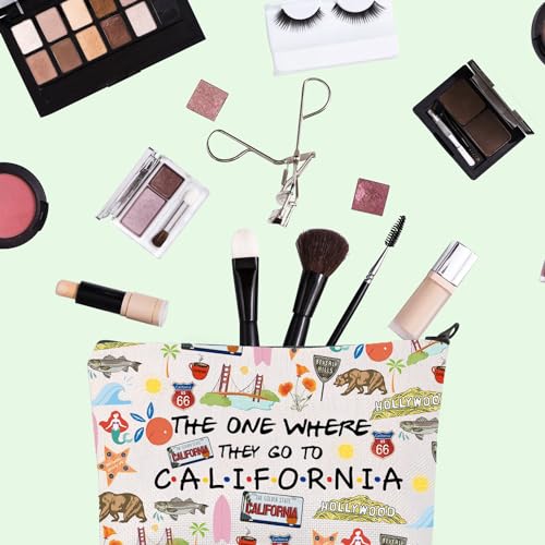 FOTAP California Trip Makeup Bag California State Gift California Souvenir Gift California Travel Bag California Housewarming Gift Vocation Gifts (California)