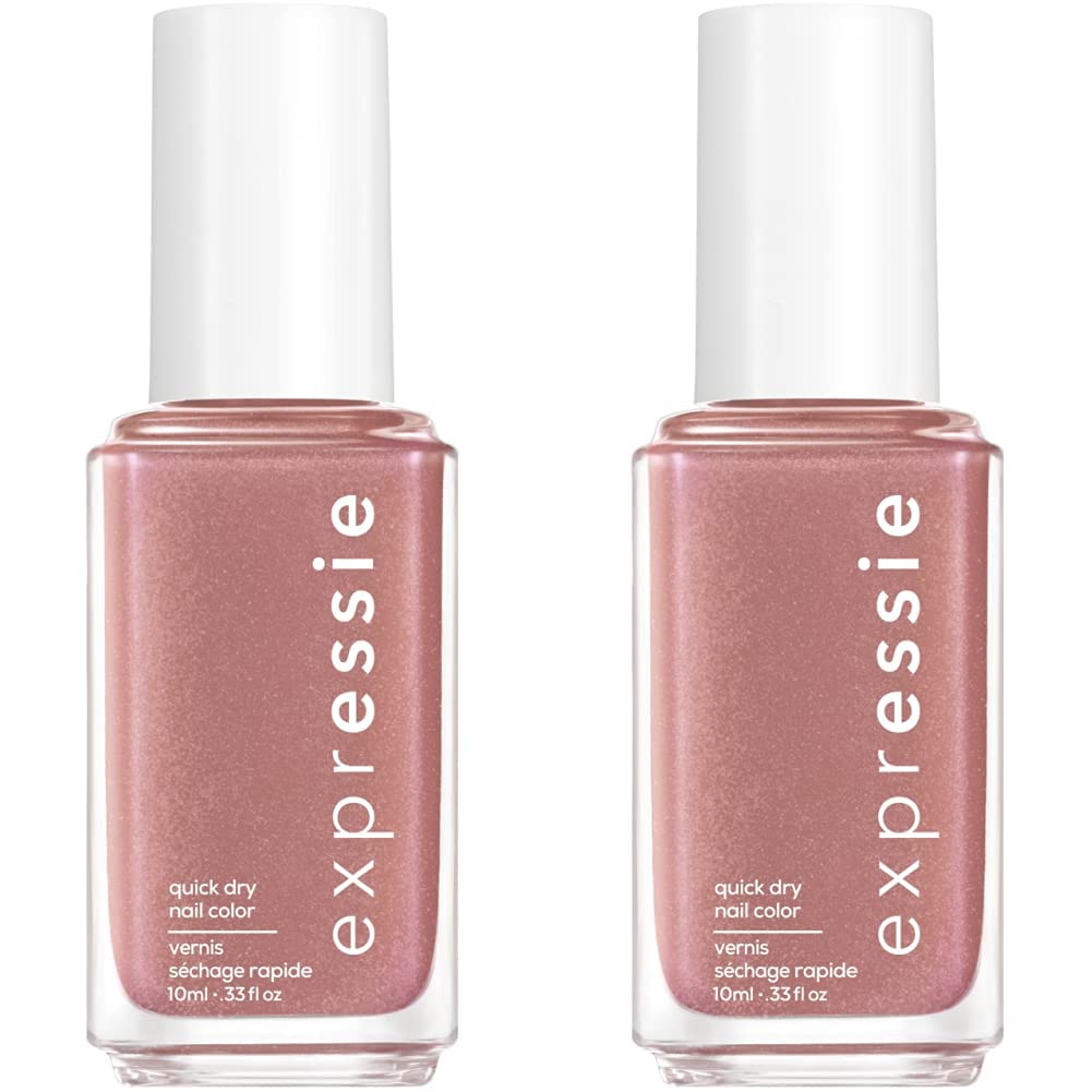 Essie expressie, Quick-Dry Nail Polish, 8-Free Vegan, Nude Pink, Checked In, 0.33 fl oz (Pack of 2)