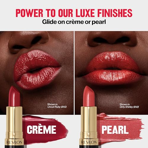 REVLON Lipstick, Super Lustrous Lipstick, Creamy Formula For Soft, Fuller-Looking Lips, Moisturized Feel in Berries, Spicy Cinnamon (641) 0.15 oz