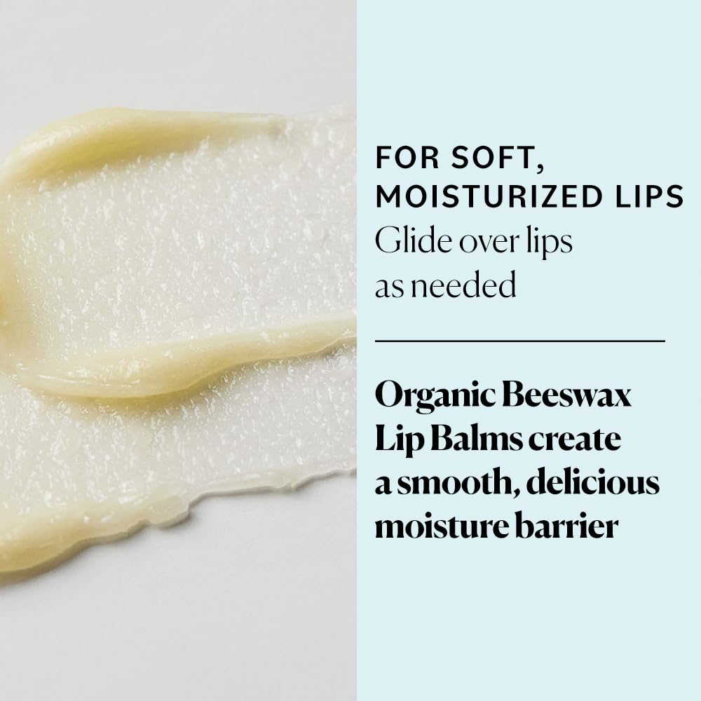 Sky Organics Organic Lip Balm with Beeswax and a Rich Nourishing Blend of Plant Oils, Moisturizing Lips Balms to Lock In Moisture and Keep Lips Feeling Soft and Smooth, Four Assorted Flavors, 4pk.