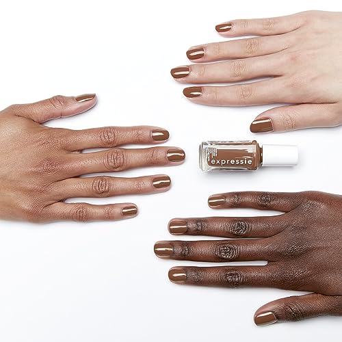 Essie expressie, Quick-Dry Nail Polish, 8-Free Vegan, Warm Brown, Cold Brew Crew, 0.33 fl oz