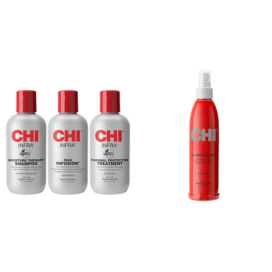 CHI Thermal Care Kit and Iron Guard Spray for Dry Hair, 1 Count and 8 Fl Oz