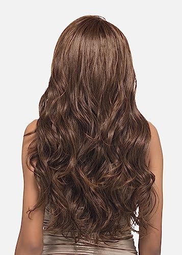 Vivica A. Fox ELISHA, SYNTHETIC HAIR, Frontal Lace Wig, Color P4/27/30, Piano color, Medium, Dark brown(#4),Honey blonde(#27), Copper blonde(#30)