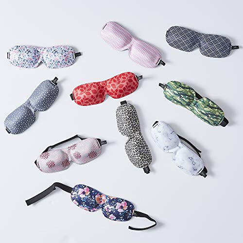 Bucky 40 Blinks No Pressure Printed Eye Mask for Travel & Sleep, Leopard, One Size (Pack of 2)