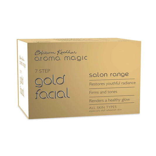 Aroma Magic Gold Facial Kit - Multi Use | 7 Steps Skincare Set | Firming & Toning Facial Kit | Enhance Dull Skin for Youthful & Radiant Glow | for All Skin Types