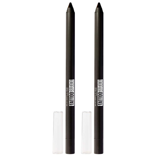 Maybelline New York Tattoostudio Waterproof Long Wearing Eyeliner Pencil Makeup, Deep Oynx, 2 Count