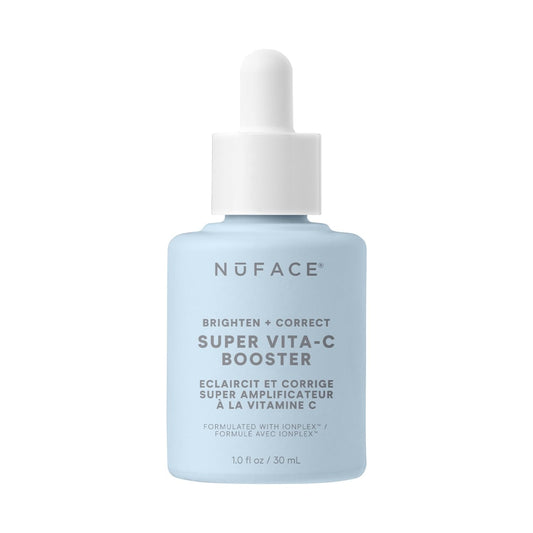 NuFACE Super Vita-C Booster - Vitamin C Face Serum + Brightening Niacinamide for Dark Spots & Even Skin Tone - Daily Skin Care Serum for Enhancing NuFACE Microcurrent Device Results (1 oz)