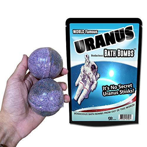 Uranus Bath Bombs XL Fizzers Funny Space Gags for Teen Boys Weird Gags for Men Uranus Jokes Stocking Stuffers for Friends Fun White Elephant Ideas Secret Santa Stocking Ideas for Teens Easter