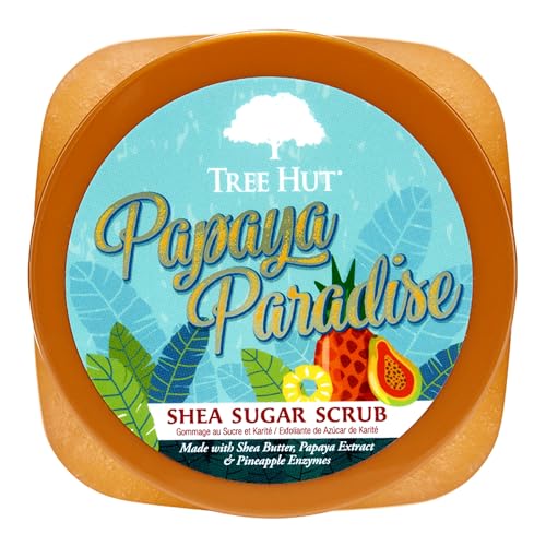 Tree Hut Papaya Paradise Shea Sugar Exfoliating & Hydrating Body Scrub, 18 oz