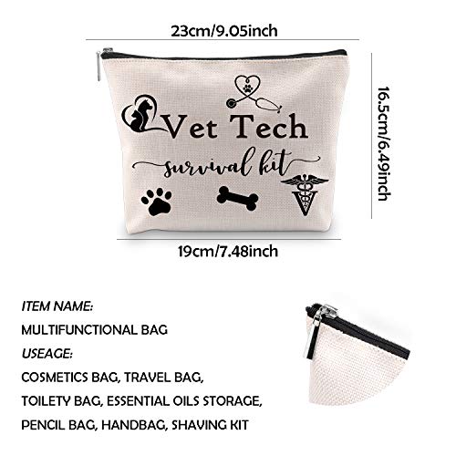 WCGXKO Veterinary Technician Gift Vet Tech Survival Kit Portable Travel Accessories Toiletry Bag Makeup Bag (ADR ERA)