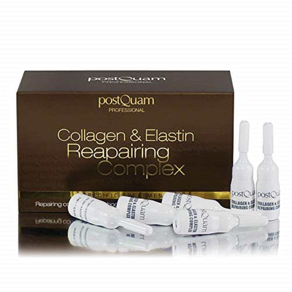 POSTQUAM Professional Bio Shock Collagen And Elastin Repair 12x3ml - Ampoules for All Skin Types- Nourishes and Moisturizes the Skin, Facial Treatment