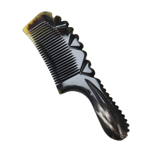 Natural Horn Comb, PROTORIGEN Handmade Ox Horn Comb anti-static, fine tooth comb, hair and scalp health comb. (Ox Horn Heart)