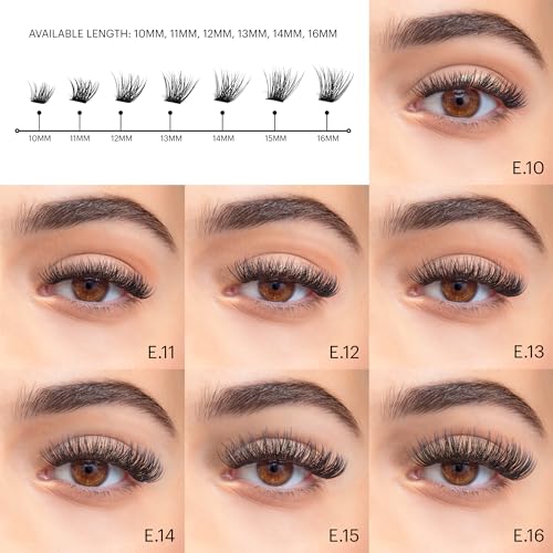 Lashify Extreme 10mm Gossamer DIY Eyelash Extensions Refill, Black, Easy False Lashes To Add Tremendous Volume