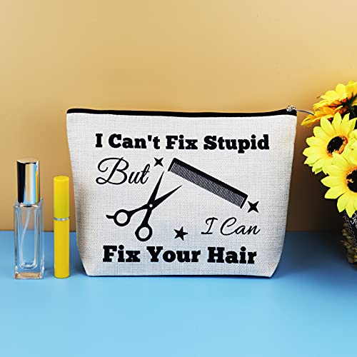 Hairdresser Gifts Hair Stylist Makeup Bag Hair Stylist Gifts Cosmetic Bags Funny Hair Dresser Gift Cosmetic Pouch Makeup Case Christmas Inspirational Graduation Gift for Hairdresser