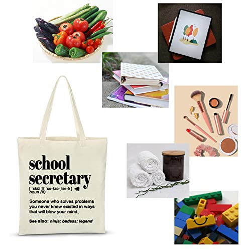 ZJXHPO Secretary Definition Tote Bag Administrative Assistant Thank You Gift Secretary Shoulder Bag Secretary Handbag (Sc Secretary Tote)