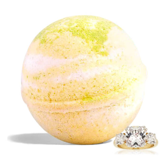 Ivy & Bauble Handmade Bath Bombs with Surprise Ring Inside for Women | Tropical Scent | Made in USA | No Paraben, No Preservatives, No Phosphate | Large 10 oz- Ring Size 9