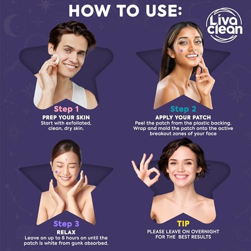 Star Pimple Patches for Face w/Hydrocolloid, Salicylic Acid & Tea Tree | 240 Patches | Hydrocolloid Acne Patches, Cute Star Pimple Patches for Healing Stickers Zit Patch | Livaclean Superstar