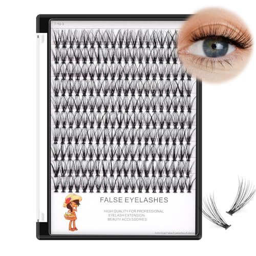 Bodermincer 20D 8-20mm To Choose 8-10-12-14mm MIX/14-16-18-20mm MIX rofessional Makeup Individual Cluster Eyelashes Grafting Fake False Eyelashes Eyelash Extension Individual Eyelash Bunche (20D-15mm)