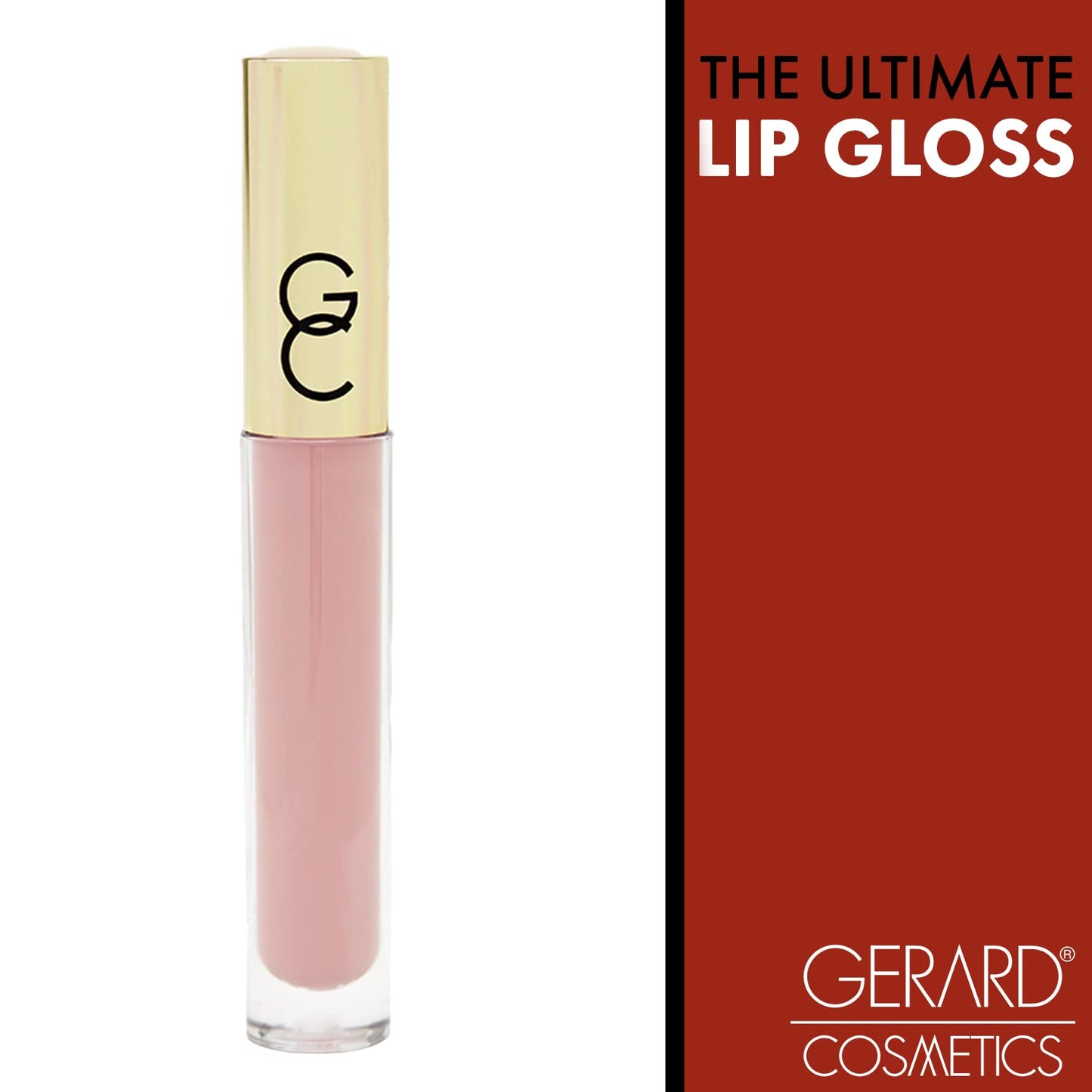 Gerard Cosmetics Supreme Lip Creme Angel Cake | Highly Pigmented, Fully Opaque Nude Pink Lip Gloss | Nourishing, Hydrating, Liquid Lipstick for Full Coverage Lip Color