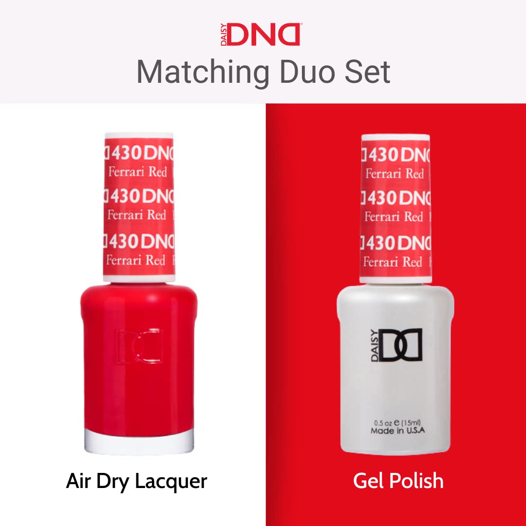 DND Gel Polish Set - 1 each of Red Gel Polish and Red Nail Polish, 774 Gypsy Light, 0.5 Fl Oz