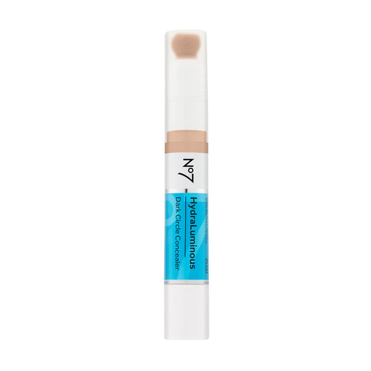 No7 Hydraluminous Concealer - Shade 4 - Full-Coverage Under Eye Concealer for Dark Circles with Caffeine & Ceramides - Hydrating & Brightening Concealer for Dark Under Eye Area (3.9m)