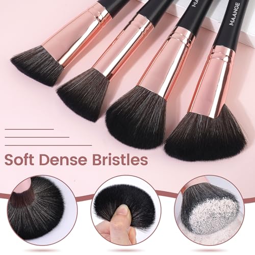 Make up Brushes, MAANGE 25 Pcs Professional Makeup Brushes Foundation Eyeshadow Blush Brush Kabuki Blending Concealers Face Powder Eye Makeup Brush Set Mothers Day Gifts