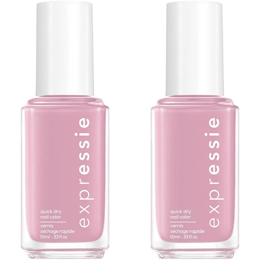 Essie expressie, Quick-Dry Nail Polish, 8-Free Vegan, Pastel Pink, In The Time Zone, 0.33 fl oz (Pack of 2)