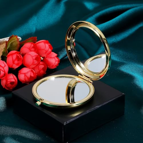 KGKAIMIZL Aunt Gifts from Niece,Gold Compact Mirror Gifts for Aunt，Aunt Birthday Gift Ideas, Rose Gold Compact Makeup Mirror Gift for Aunt, Birthday, Christmas,Mother’s Day Present for Aunt