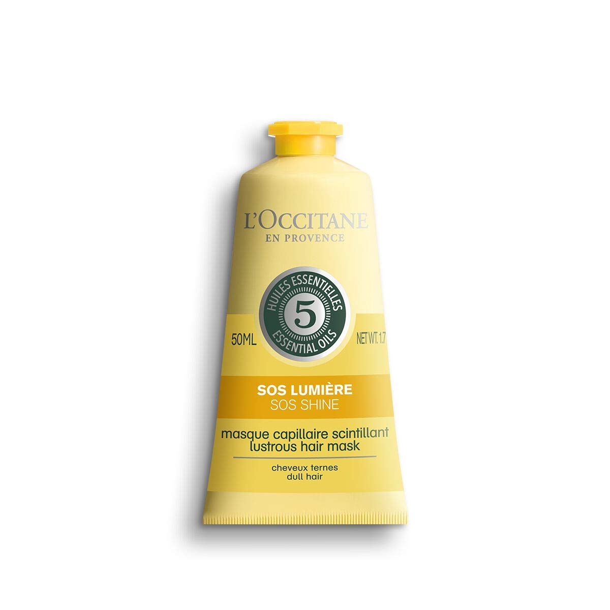 L’OCCITANE Lustrous Hair Mask, SOS Shine Treatment for Dry and Dull Hair, 1.7 oz.