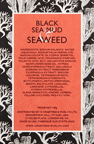 Crabtree & Evelyn Triple Milled Soap, Black Sea Mud and Seaweed, 4.9 oz