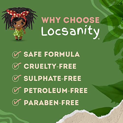 Locsanity Daily Moisturizing Spray for Dull, Dry Locs – Trial Size Passion Fruit Hair and Scalp Moisturizer for Dreadlocks, Sisterlocks, Microlocks, Braids to Control Oil and Frizz (4 fl oz)