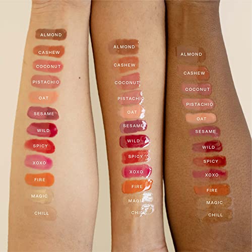 Tower 28 ShineOn Milky Lip Jelly, SESAME, Non-Sticky Lip Gloss, Milky Mauve Pink Vegan Lip Gloss, Moisturizing Apricot and Raspberry Seed Oil, Cruelty Free