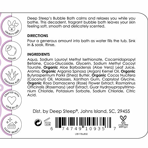 Deep Steep Bubble Bath, 17oz (Pack of 2) (Rosemary Mint)