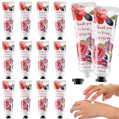 Dansib Teacher Gifts Lotion Bulk for Women Thank You Hand Cream Gift Set Travel Hand Lotion Bulk Gifts for Coworkers Nurse Mother's Day(12 Pcs)