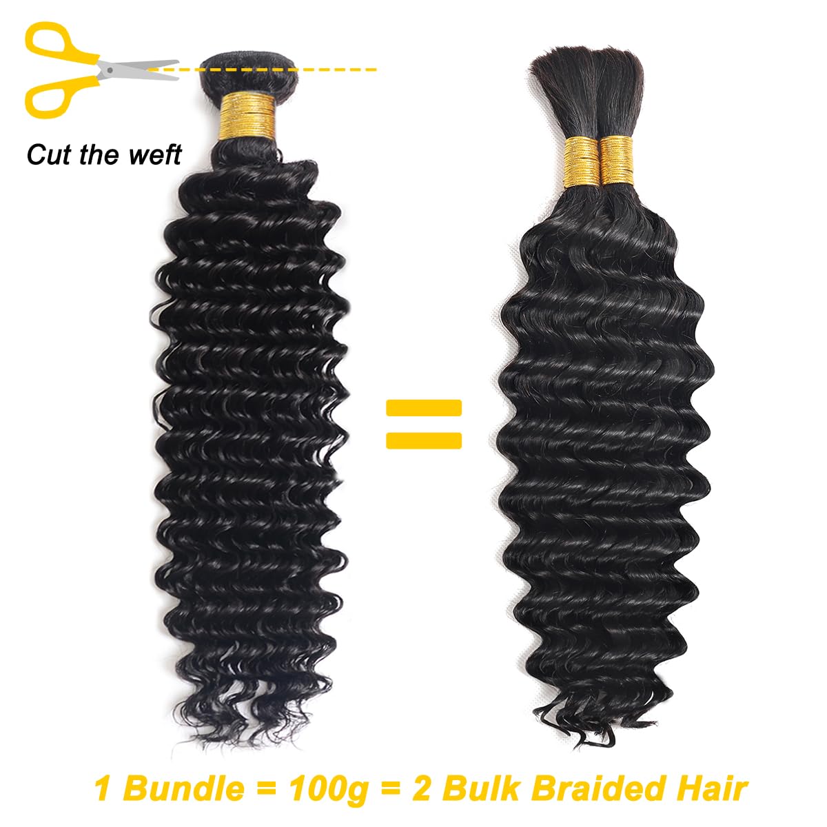 Beauty Youth Deep Curly Human Hair 3 Bundles(16 14 12inch)100% Unprocessed Brazilian Virgin Deep Wave Hair Weave 3 Bundles Human Hair Deep Curly Hair Extensions Natural Color