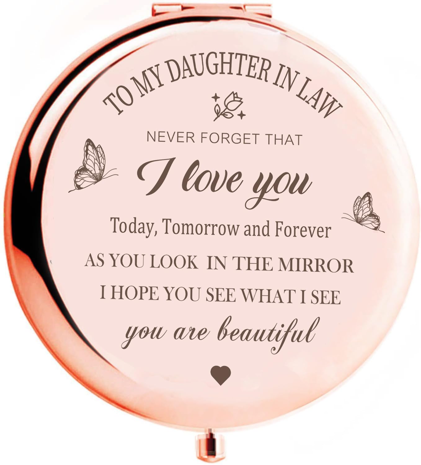 KGKAIMIZL Daughter in Law Gifts Compact Mirror, Daughter in Law Gifts from Mother in Law, Wedding Day Birthday Gifts for Daughter-in-Law