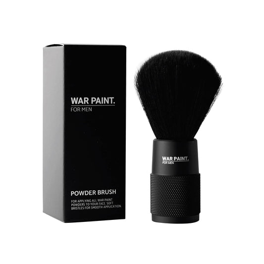 War Paint For Men Large Metal Powder Makeup Brush - Extra Soft Bristles & Heavy Base for Easy Application - Vegan Friendly & Cruelty-Free - Makeup Product For Men