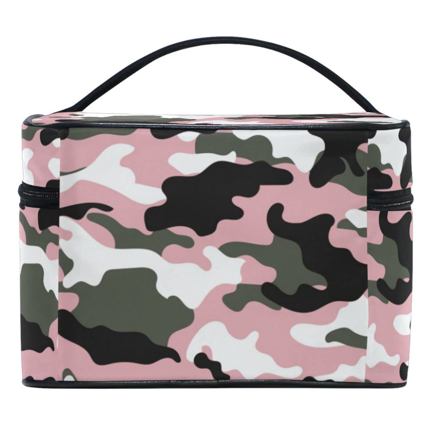 ZOEO Makeup Train Case Classic Camo Pink Grey Fish Light Summer Gold Korean Carrying Portable Zip Travel Cosmetic Brush Bag Organizer Large for Girls Women