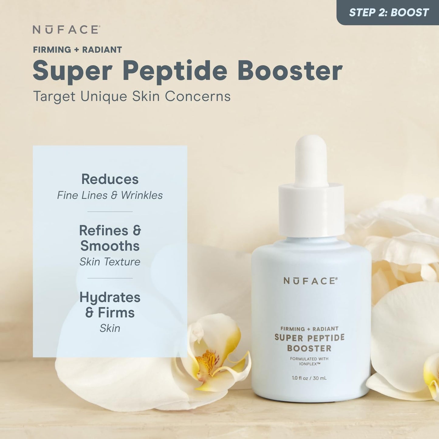 NuFACE Home & Away Bundle - Aqua Gel & Super Peptide Booster Face Serum - Microcurrent Gel Activator & Skin Firming Peptide Serum - IonPlex Tech Enhances NuFACE Device Results - 2 Ct (3.3 oz & 1 oz)