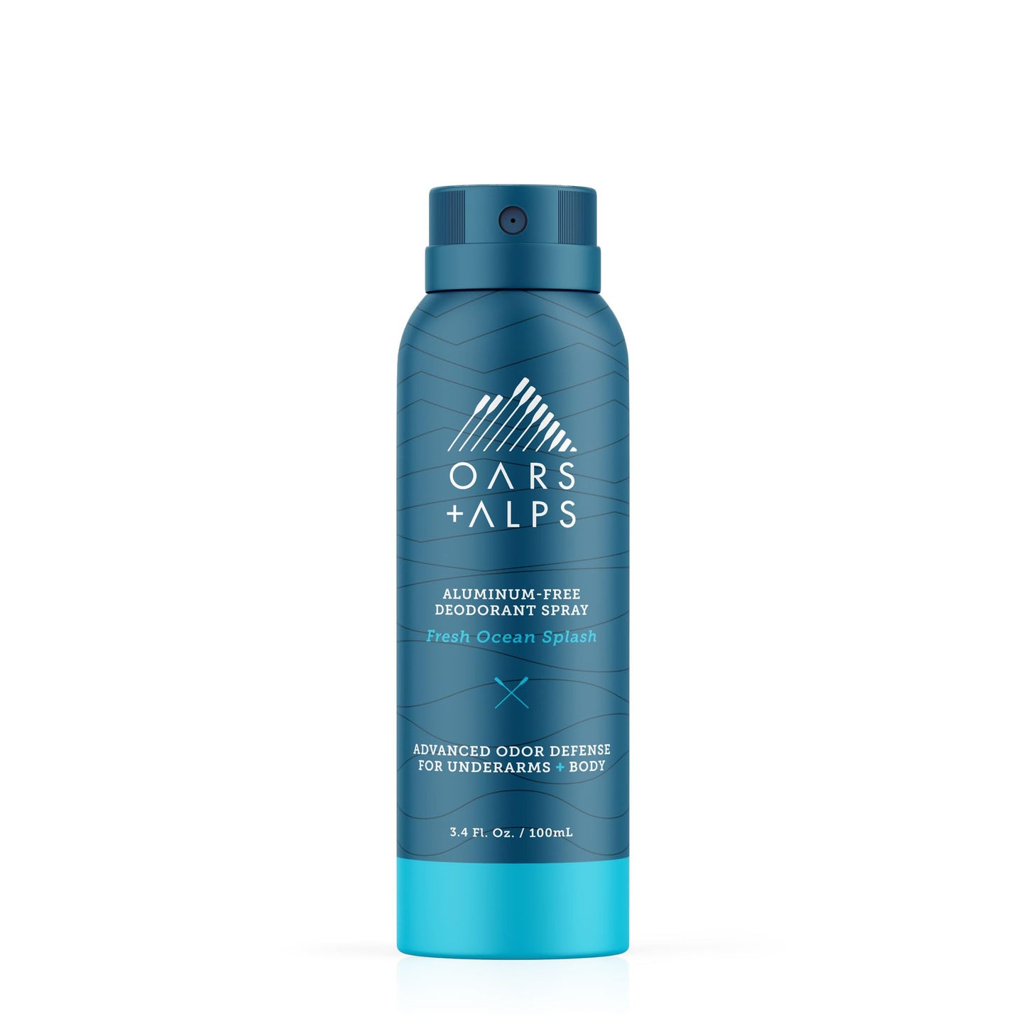 Oars + Alps Aluminum-Free Deodorant Spray Travel Size California Coast and Fresh Ocean Splash Bundle