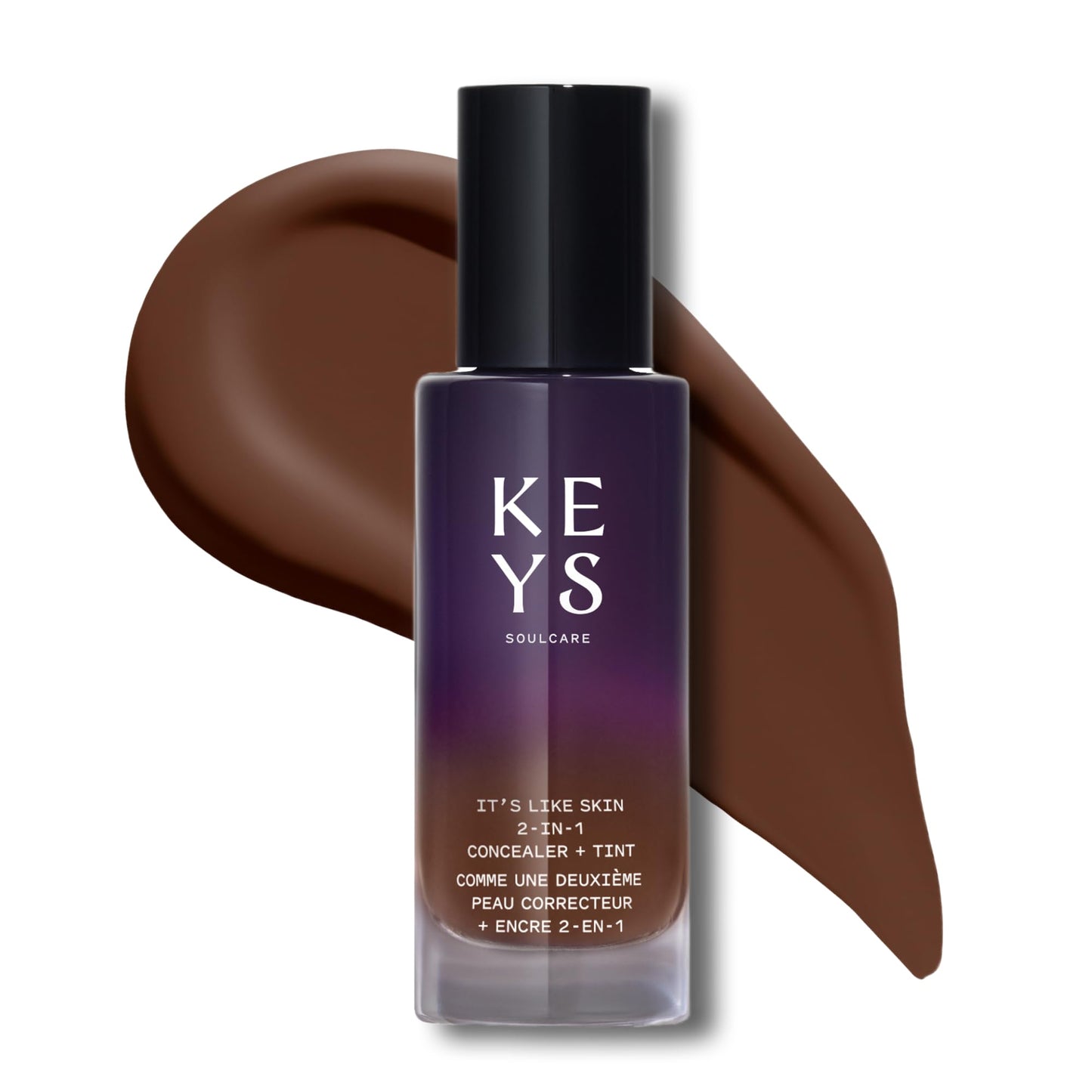 Keys Soulcare It's Like Skin 2-In-1 Concealer + Tint, Brightens & Blurs with Niacinamide & Squalane for Radiant Skin, Vegan, Cruelty-Free, 1 Fl Oz