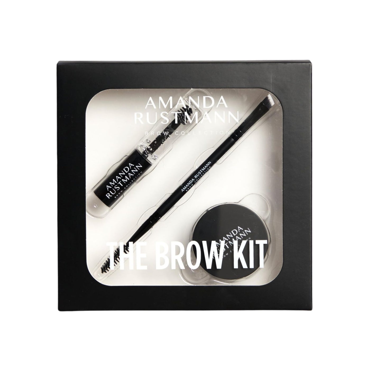 Amanda Rustmann Brow Collection Premium Quality Brow Kit- Nash Blonde | Styling Kit | Soft and Natural Eyebrow Powder | Dual-Ended Brush | Compact Size for On-the-Go