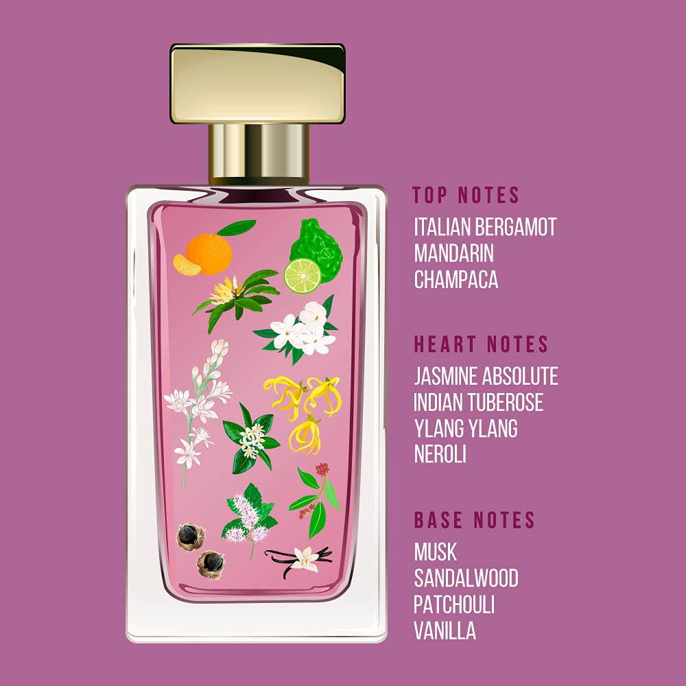 HVNLY Blossom Eau De Parfum For Women | Long Lasting Premium Floral Perfume With Notes Of Bergamot, Pink Peppercorn, Patchouli | Best For Office Wear, Day Wear | 3.4 oz (Pack of 1)