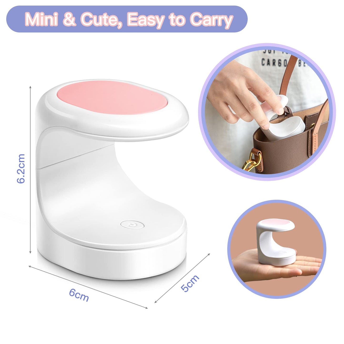 Rechargeable 35000 RPM Nail Drill Machine for Acrylic Gel Nails and 16W Mini UV LED Nail Lamp