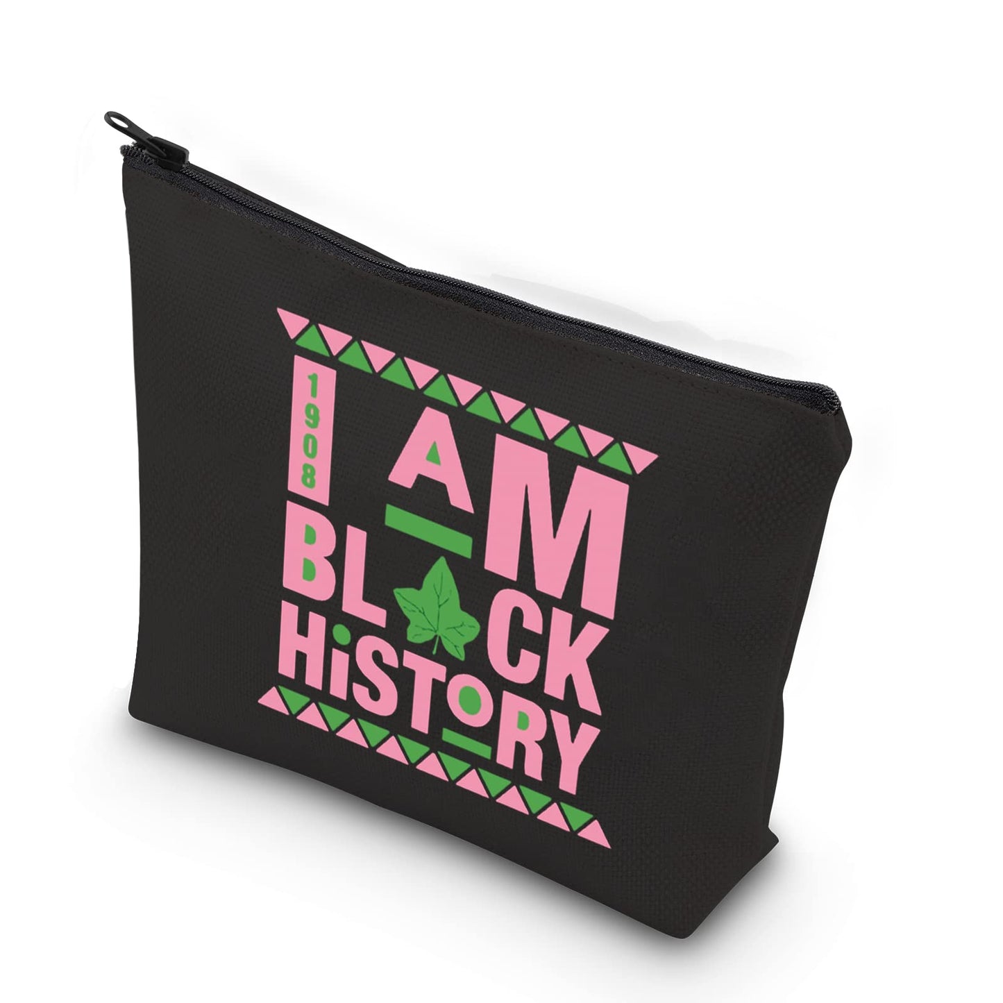 WCGXKO Sorority Gift Pink and Green I Am Black History African American Black Greek Gift Paraphernalia Gift (I AM BLACK HISTORY black)