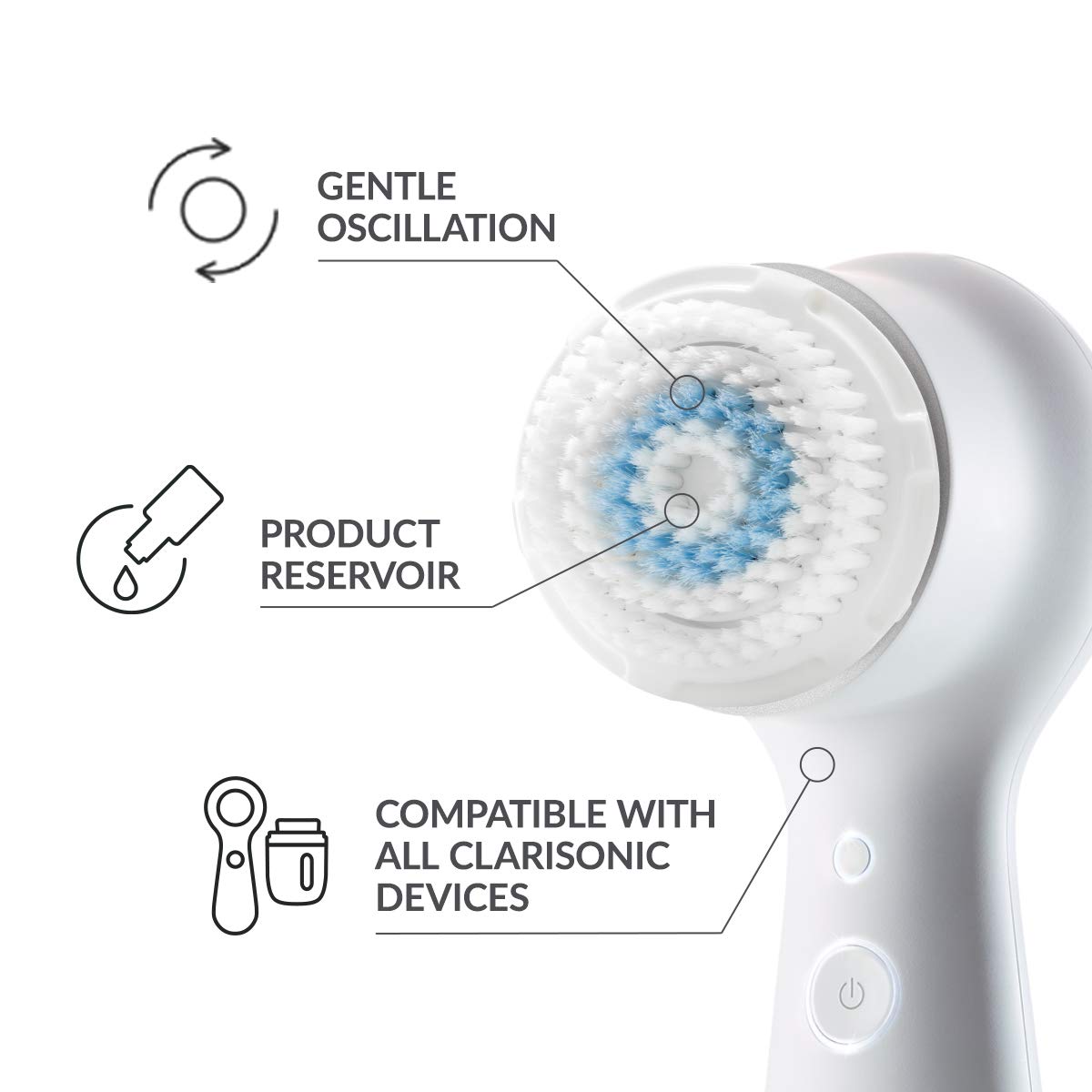 Clarisonic Smart Revitalizing Facial Cleansing Brush Head Replacement